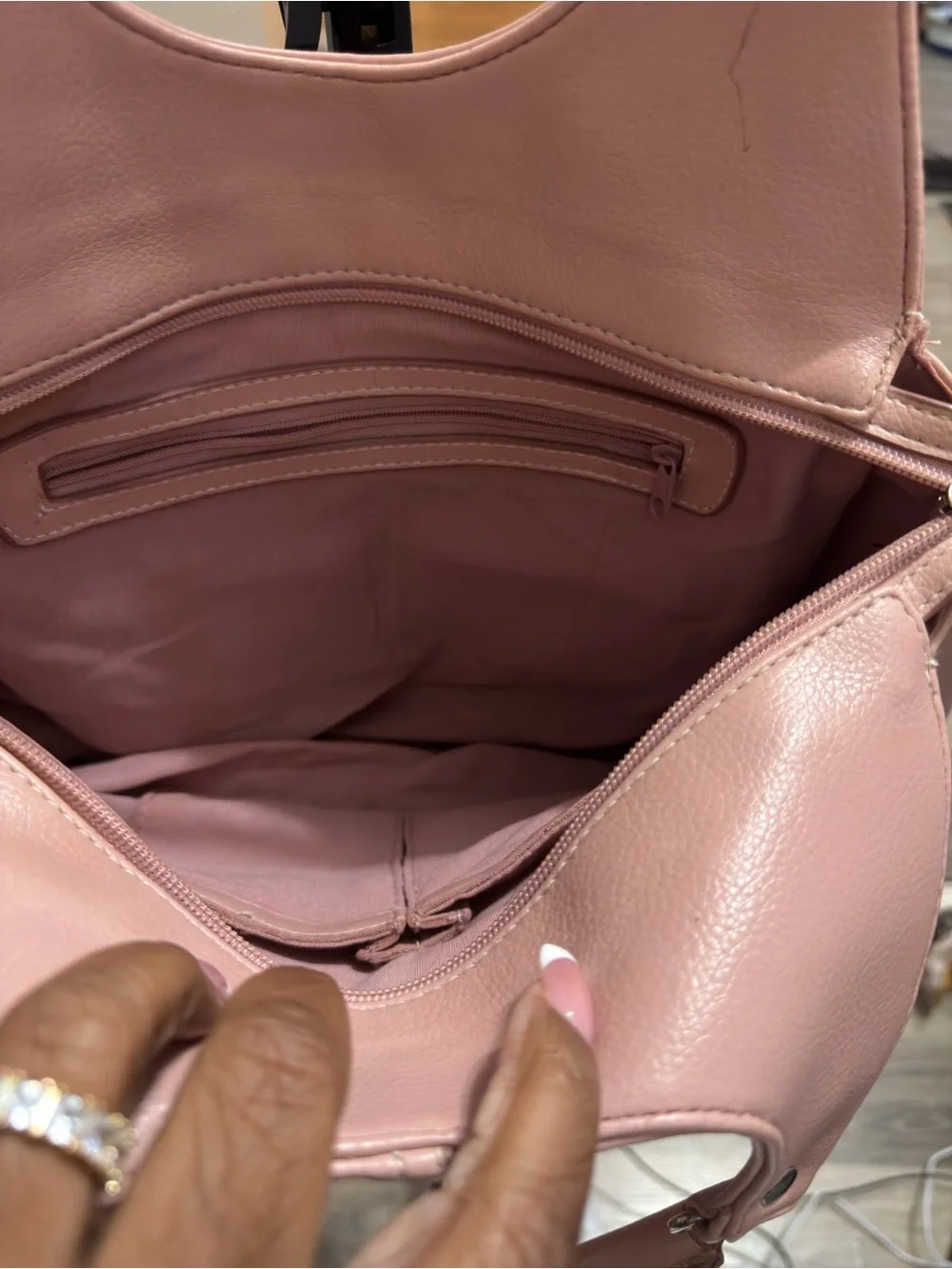 Rosetti Dusty Pink Leather Shoulder Bag